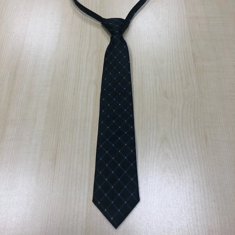 Nautica Boys Youth Zipper Style Tie 100% Silk Like New